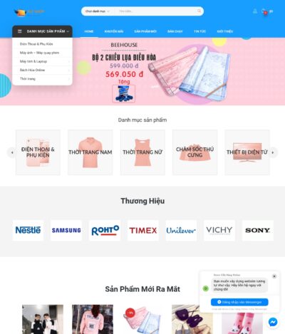 Mẫu Website Cửa Hàng Online - BH1