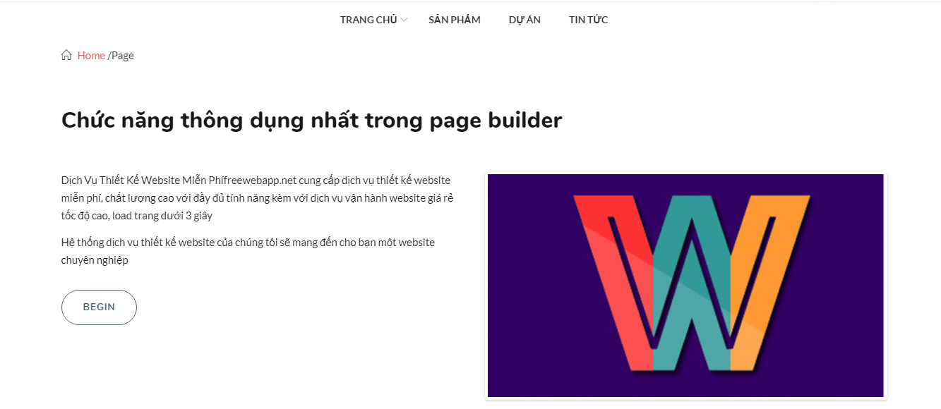 Hướng dẫn chức năng tạo trang và cách sử dụng page builder