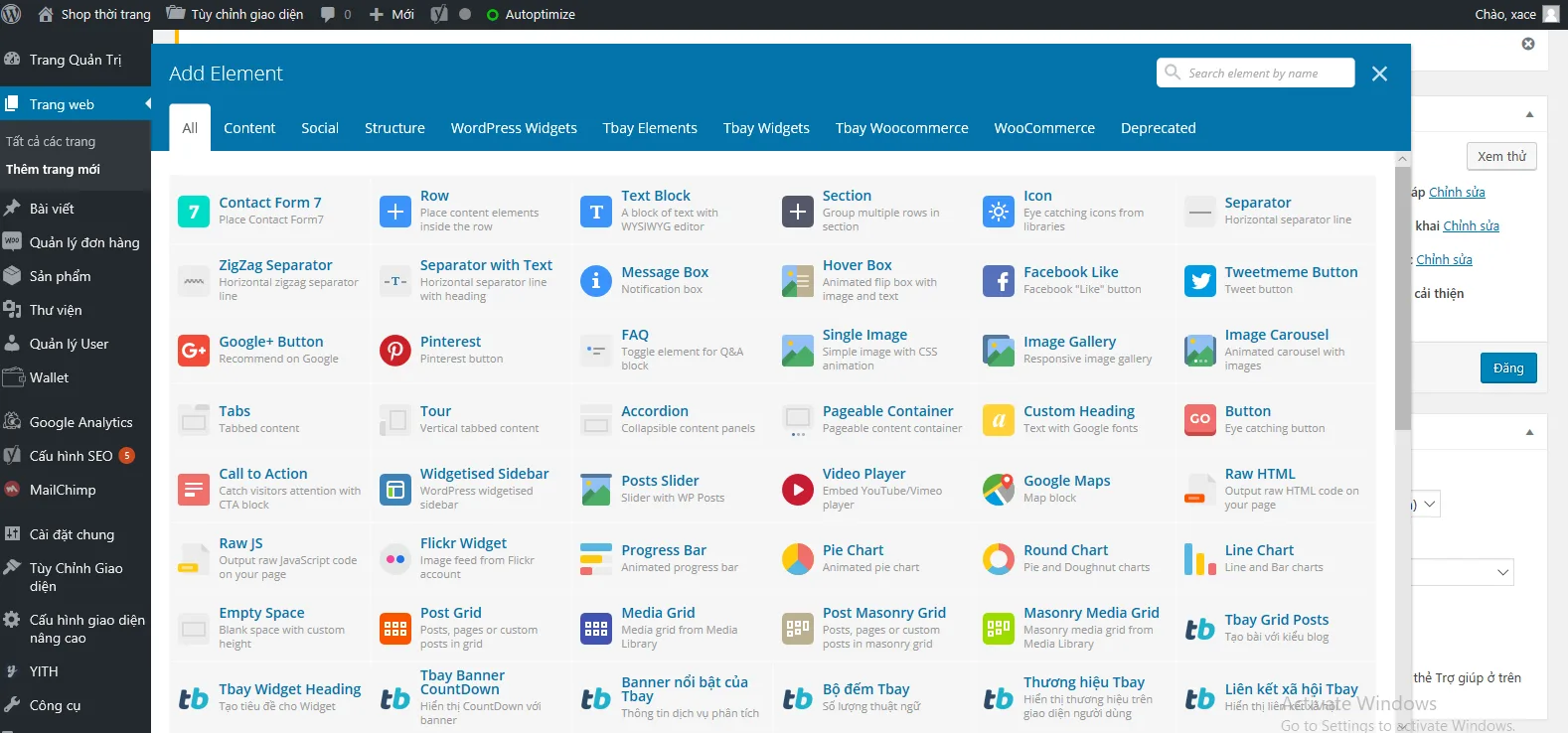 Hướng dẫn sử dụng nhanh các khối block trong WPBakery page builder