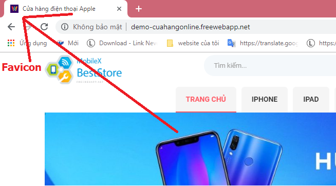 Hướng dẫn thay đổi favicon cho Website