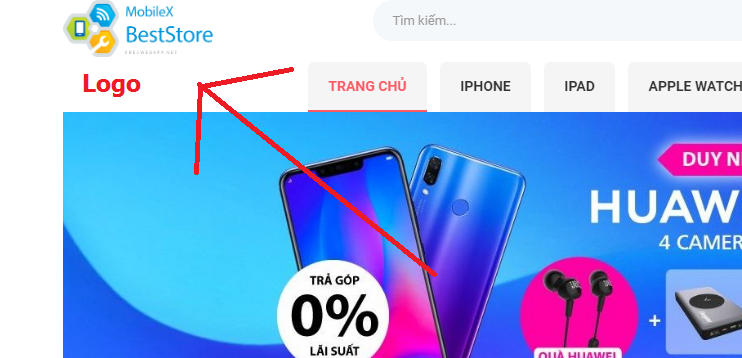 Hướng dẫn thay logo trên website