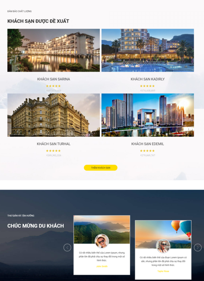 Mẫu thiết kế website tour du lịch chất lượng cao
