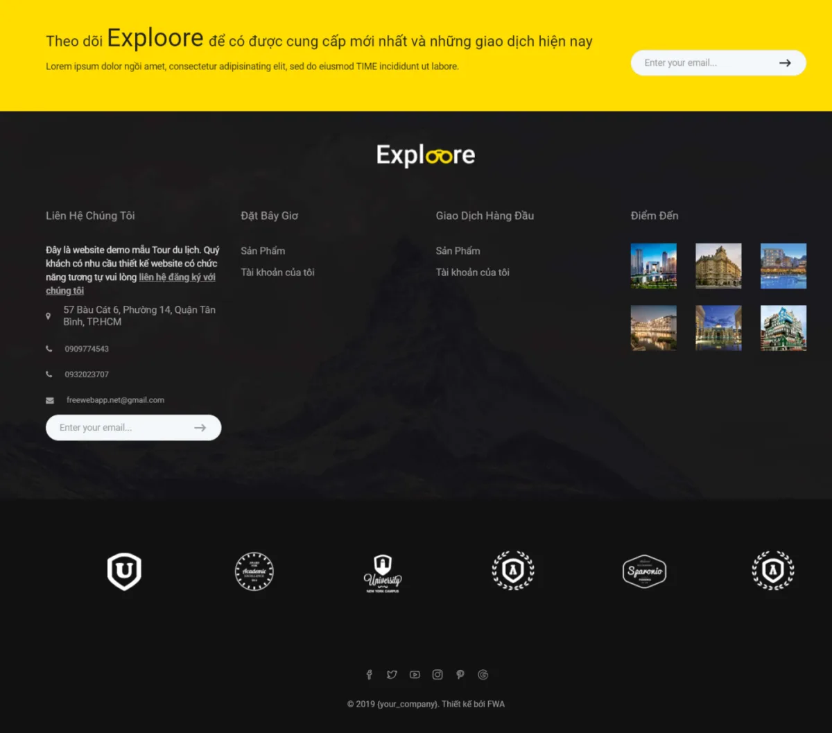 Mẫu thiết kế website tour du lịch đẹp hiện đại Mẫu thiết kế website tour du lịch đẹp hiện đại