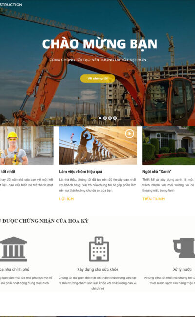 Mẫu Website Công Ty Xây Dựng - CT2