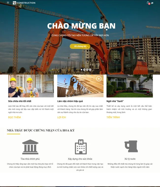 Mẫu Website Công Ty Xây Dựng - CT2