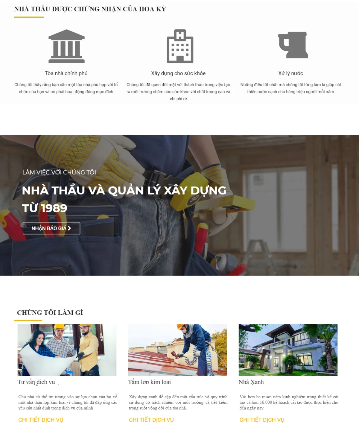 Mẫu thiết kế công ty xây dựng chuyên nghiệp Mẫu thiết kế công ty xây dựng chuyên nghiệp
