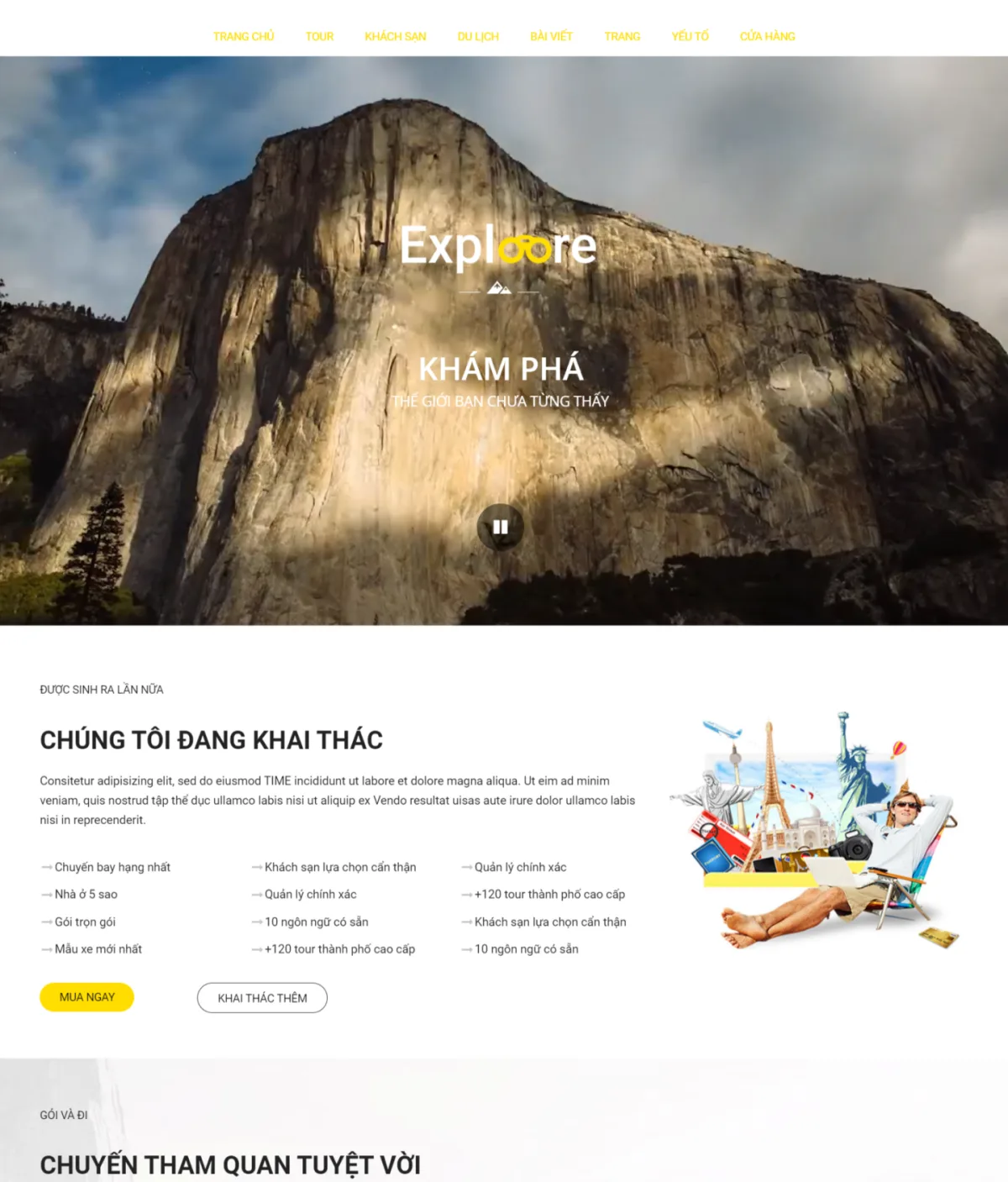 Mẫu Website Tour Du Lịch Khách Sạn - DL1 Mẫu Website Tour Du Lịch Khách Sạn - DL1