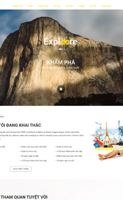 Mẫu Website Tour Du Lịch Khách Sạn - DL1