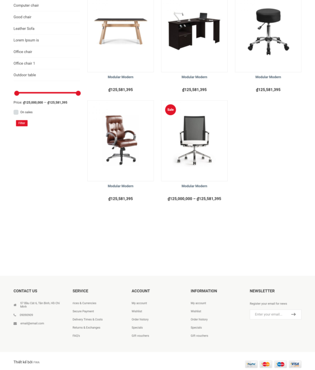 Mẫu website bán hàng nội thất – BH4 4
