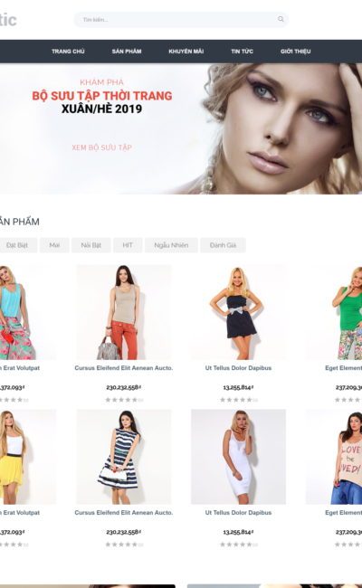 Mẫu website bán hàng thời trang – BH3