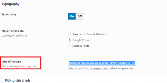 Hướng dẫn thay đổi font chữ cho website - Liên kết Google