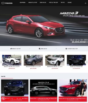 dự án thiết kế website ô tô