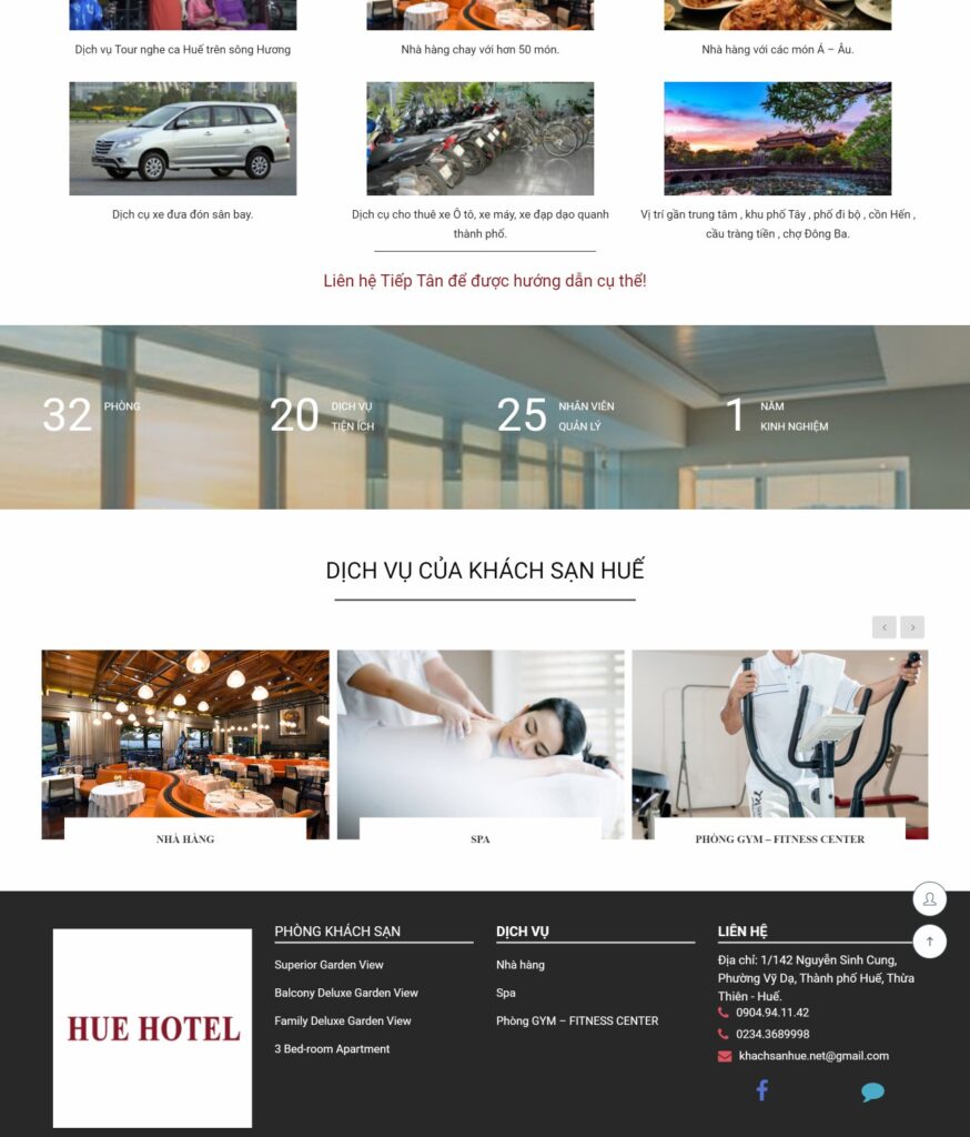 dự án website khách sạn huế 2