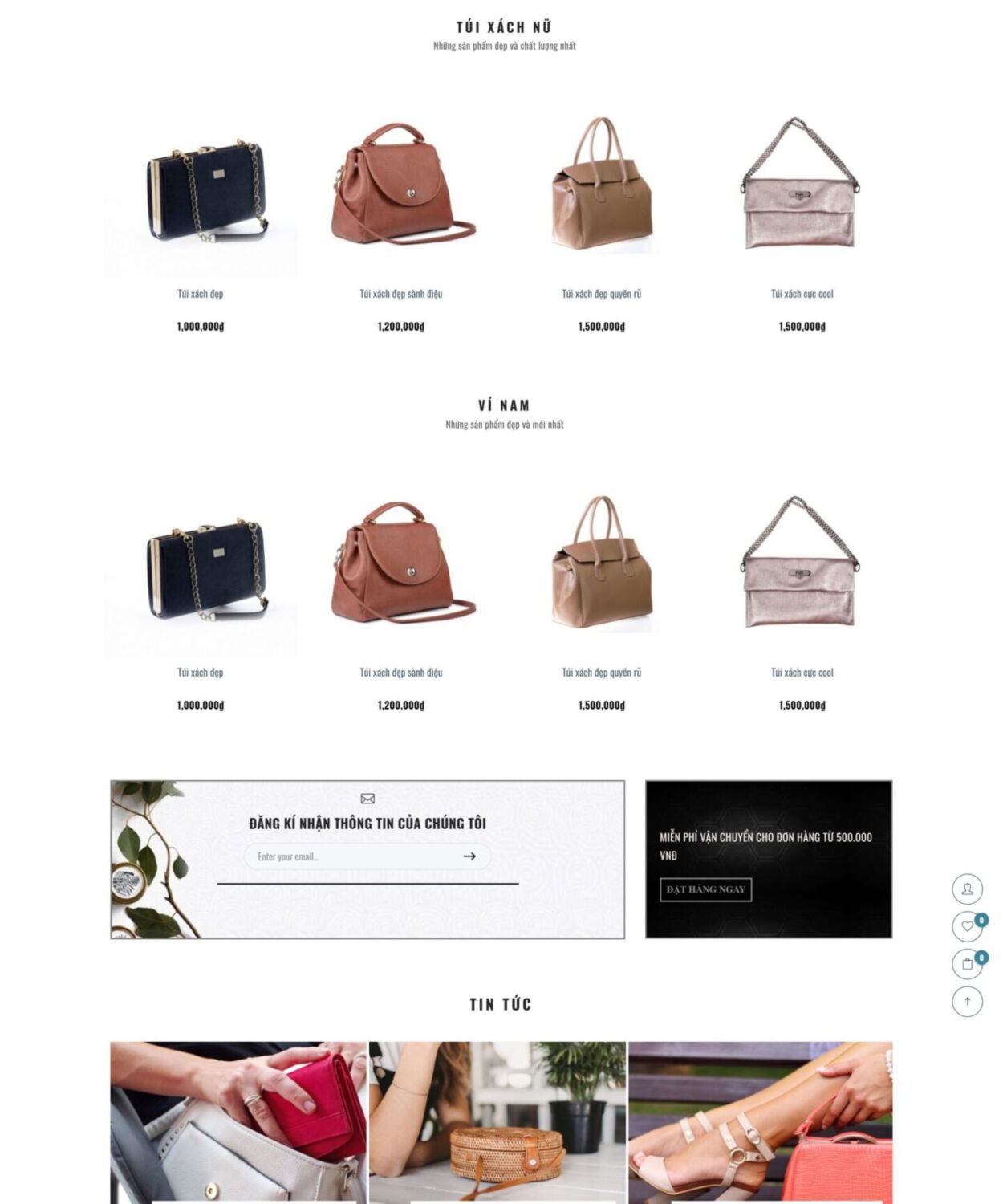 Mẫu Website Bán Túi Xách Và Phụ Kiện Thời Trang - Bh9 - Free Web App