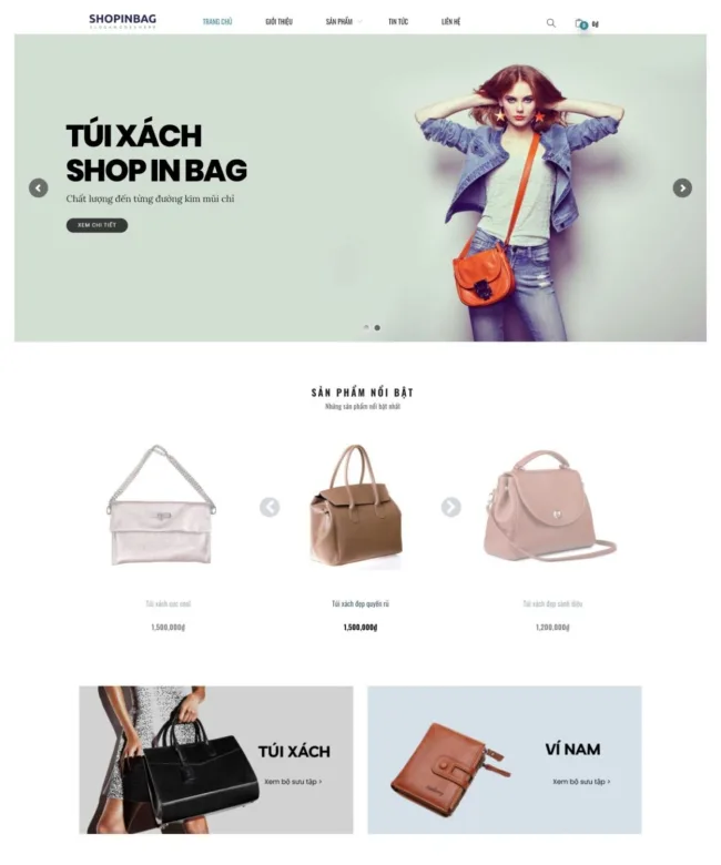 Mẫu Website Bán Túi Xách và Phụ Kiện Thời Trang - BH9 - Hình ảnh 5