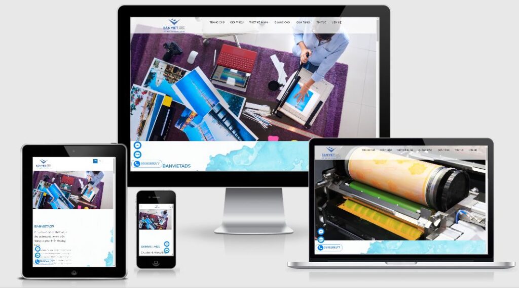 Dự án website Bản Việt Ads responsive