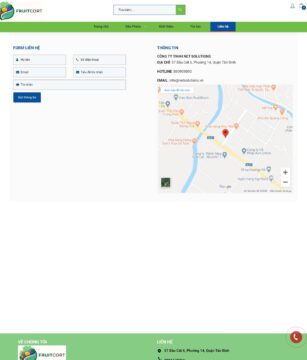 thông tin liên hệ của mẫu website đầy đủ và chi tiết