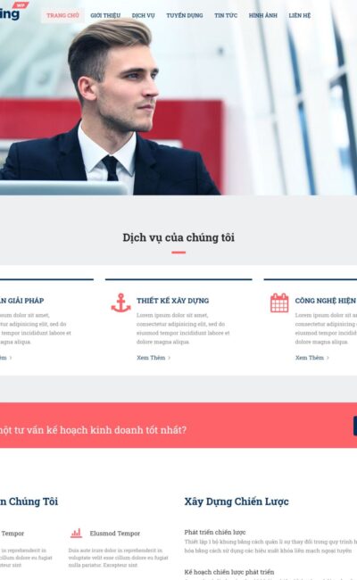 Mẫu Website Giới Thiệu Công Ty và Dịch vụ - CT3