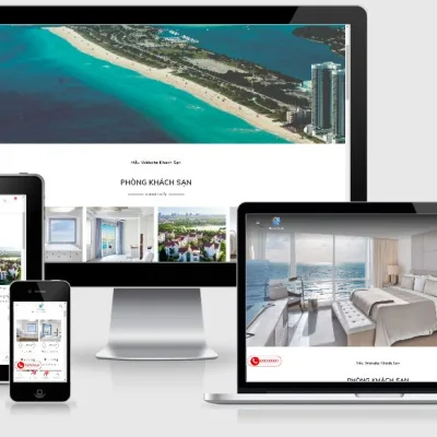 Mẫu website hiển thị trên giao diện đẹp