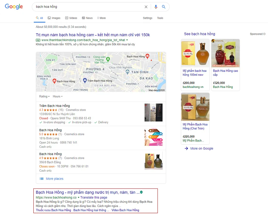 Website Free Web App đứng top trang 1 kết quả tìm kiếm Google