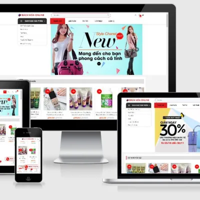 Mẫu cửa hàng bách hóa online BH14 đẹp