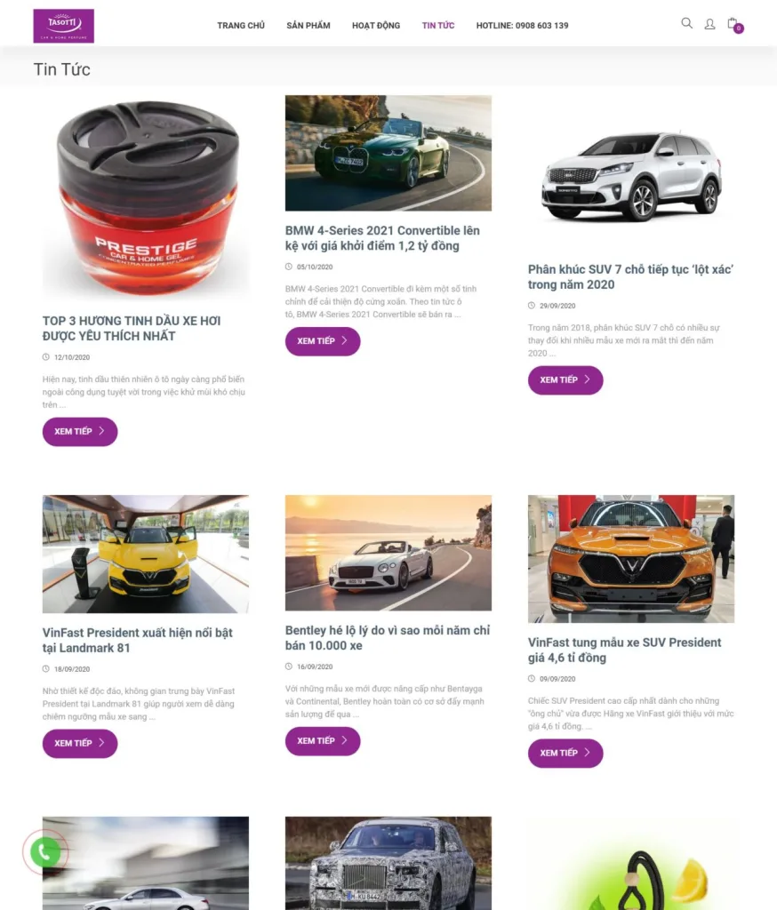 Dự án website tasotti Việt Nam