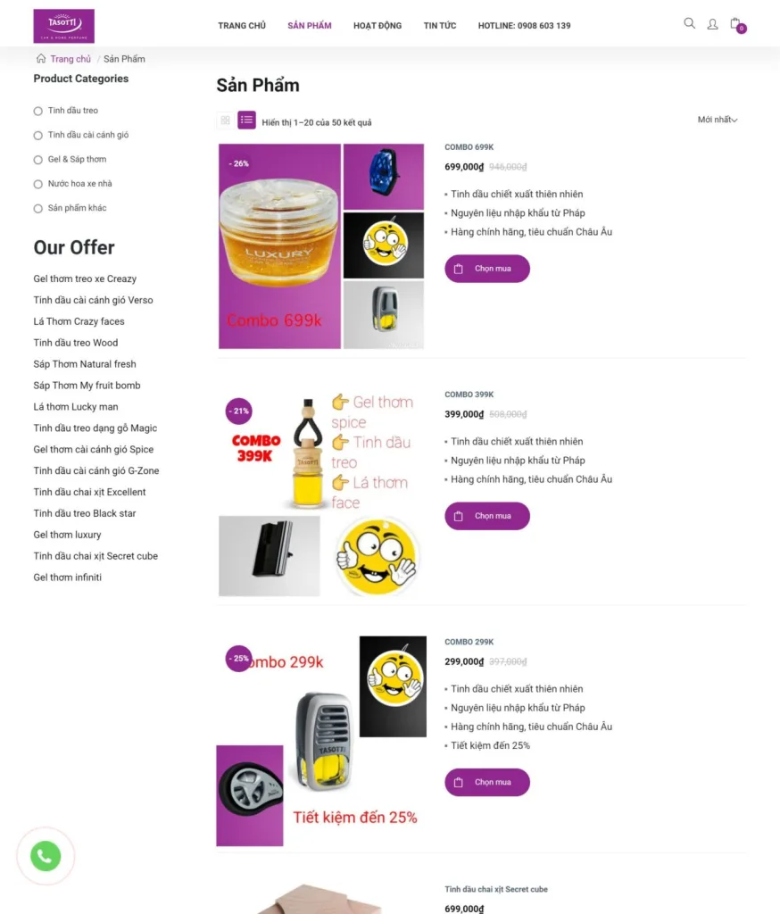 Dự án website tosotti Việt Nam