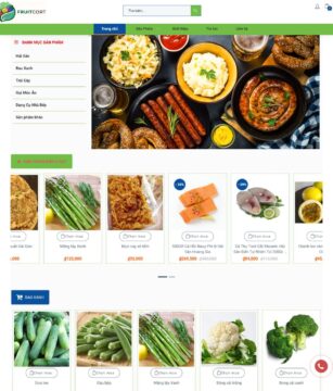 Mẫu giao diện website bán thực phẩm tươi sạch