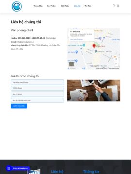Trang liên hệ của mẫu website