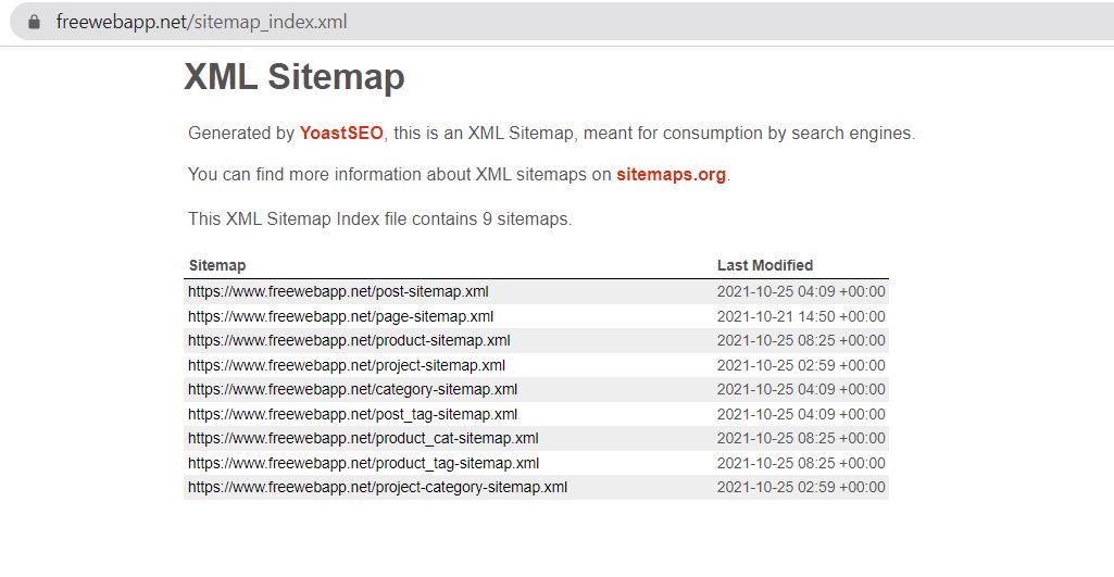 Sitemap index