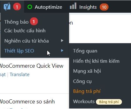 Thiết lập SEO