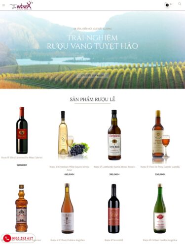 Dự án website bán rượu vang The Winex