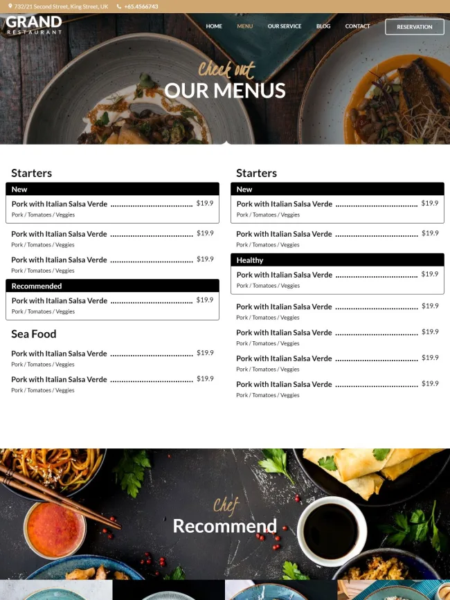 Mẫu Website Nhà Hàng - NH2 - Hình ảnh 6