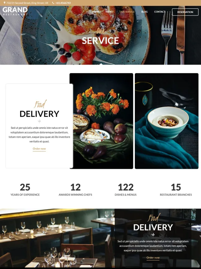 Mẫu Website Nhà Hàng - NH2 - Hình ảnh 3
