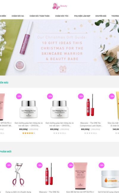 Mẫu Website Shop Bán Mỹ Phẩm - BH6