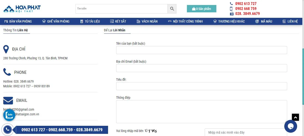 Thiết kế web nội thất