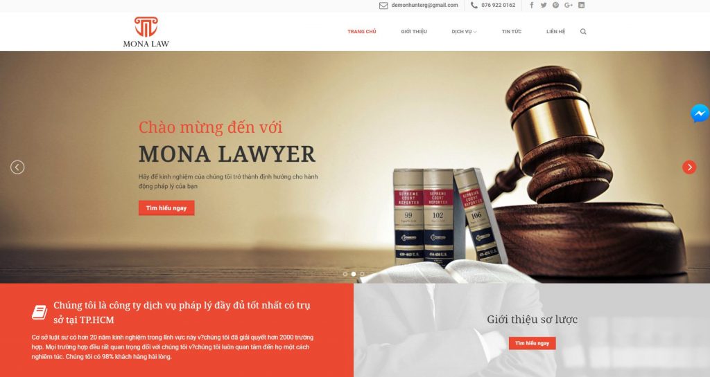 Thiết kế website công ty luật