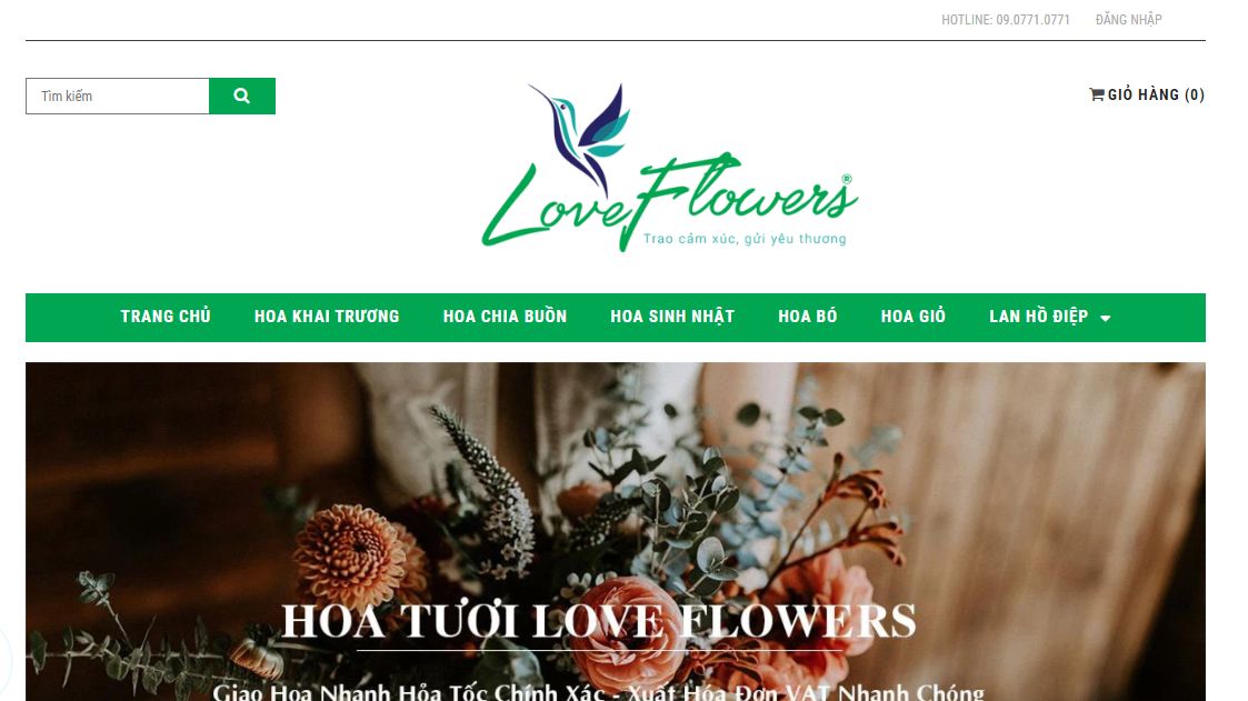 Thiết kế web bán hoa