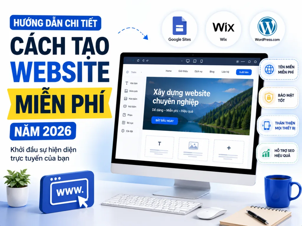 Hướng Dẫn Chi Tiết Cách Tạo Website Miễn Phí Năm 2026: Khởi Đầu Sự Hiện Diện Trực Tuyến Của Bạn